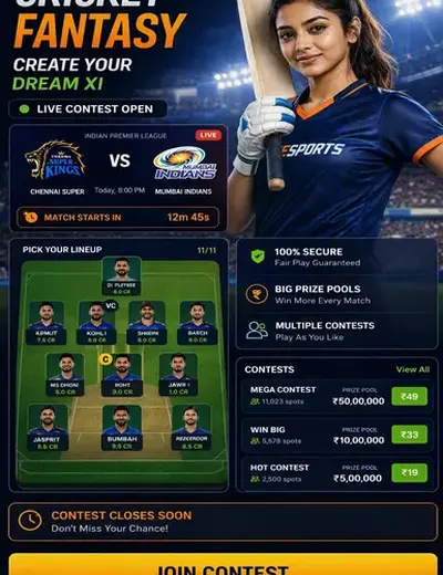 ComeFantasy VIP (come fantasy vip) fantasy cricket & matchday visual 3